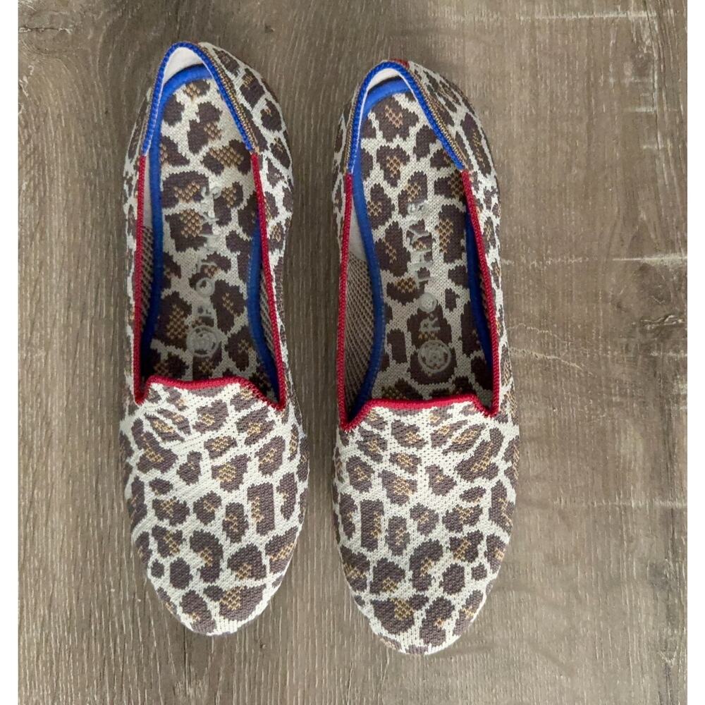 Rothy’s Mocha Leopard Print Loafer Flats Size 8 - Picture 2 of 10